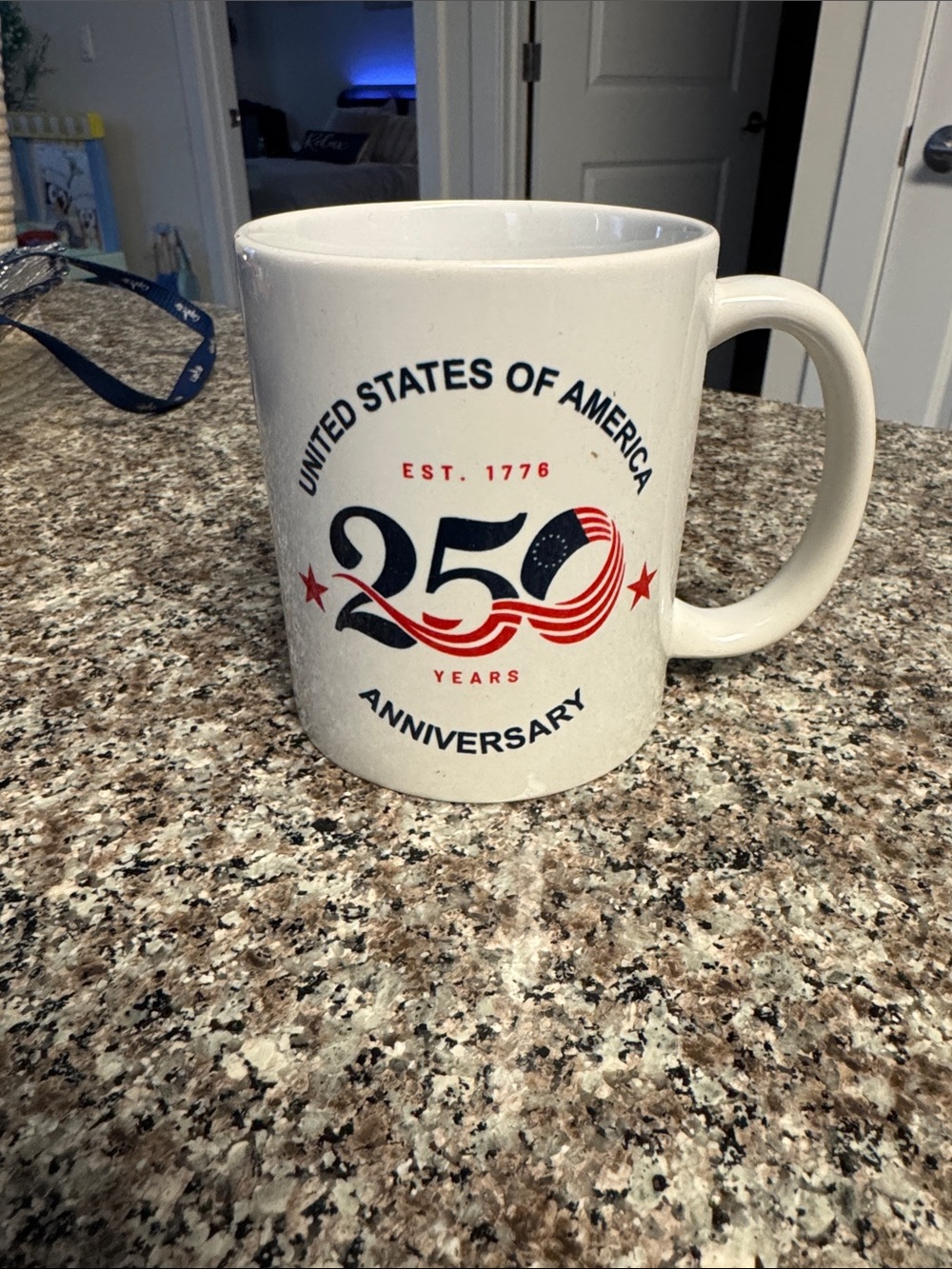 United States 250th Anniversary Ceramic Coffee Mug - White